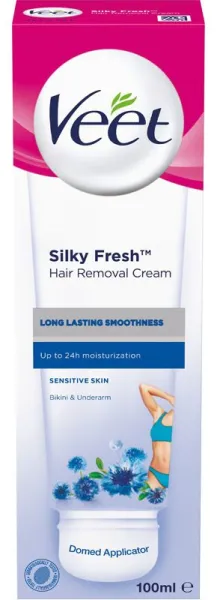 Veet Silky Fresh Haarentfernungscreme 100 ml - Für empfindliche Haut